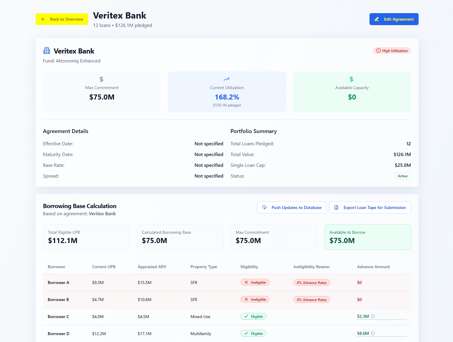 Warehouse Engine dashboard placeholder